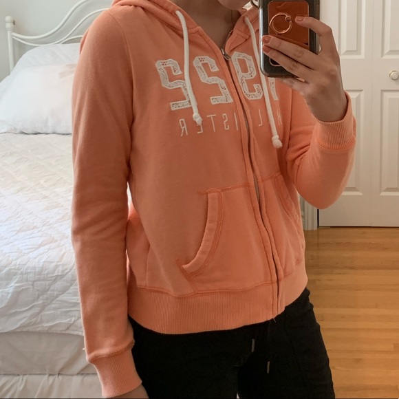 Hollister, Full Zip, Orange Hoodie - Picture 2 of 6